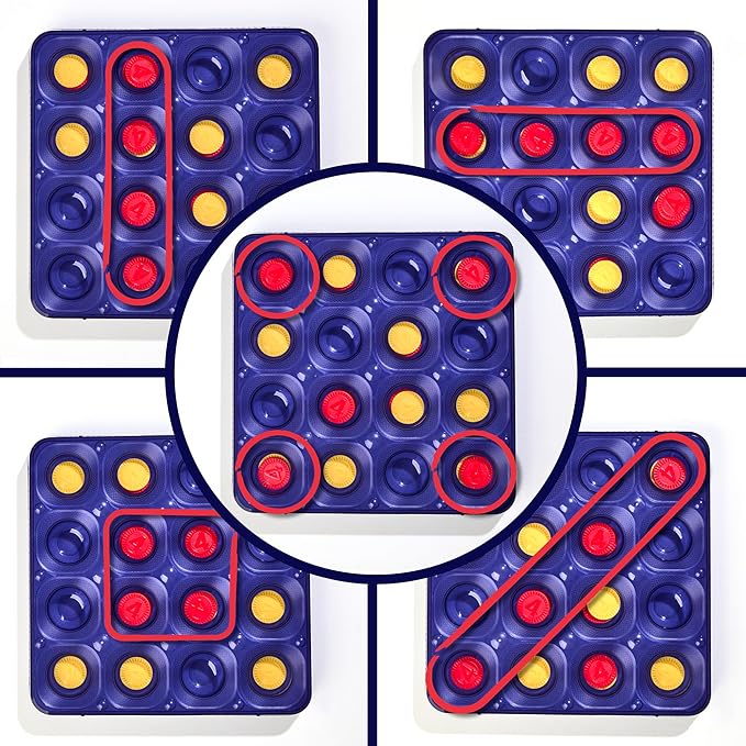 Connect 4 Frenzy Game | Bounce Discs 4 The Win | Family Party Games for Kids, Teens, and Adults | Ages 8+ | 2 to 6 Players | 10 Mins. | Portable Games