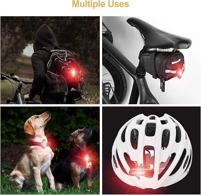 Ascher USB Rechargeable LED Bike Tail Lights 2 Pack, Bright Bicycle Cycling Rear Light, 4 Light Mode Options Safety Bike Light for Adults Kids Men Women Road Mountain(2 USB Cables Included)