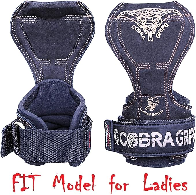 Cobra Grips PRO Weight Lifting Gloves Heavy Duty Straps Alternative Power Lifting Hooks for Deadlifts Adjustable Neoprene Padded Wrist Support Bodybuilding