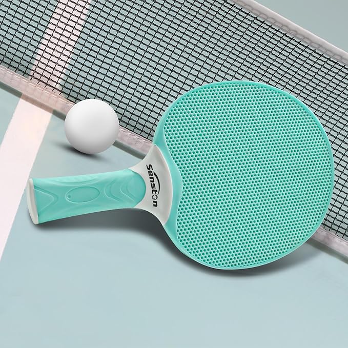 Senston Table Tennis Rackets Set,Professional Ping Pong Paddle Set for 4 Players, Composite Rubber Table Tennis Paddles, Indoor or Outdoor Games.