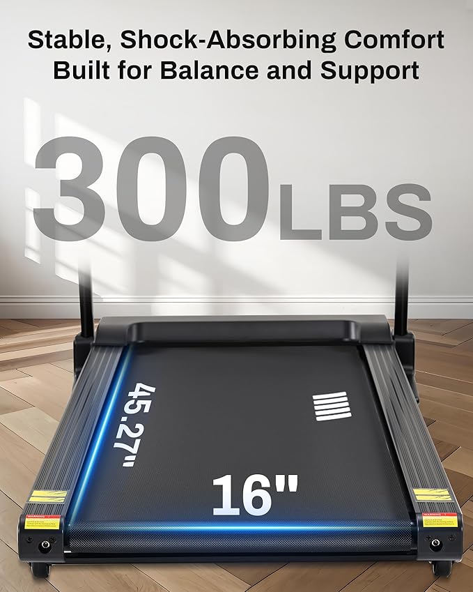 Incline Treadmill, Treadmill with 15% Auto Incline, 3.0HP, 300 lbs Capacity, Bluetooth APP, Shock Absorbing Design for Home Use