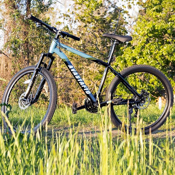 AVASTA Earth 26 27.5 inch Mountain Bike with 21-Speed，Aluminum Frame, Dual Disc Brake, Comfortable Saddle,Multiple Colors