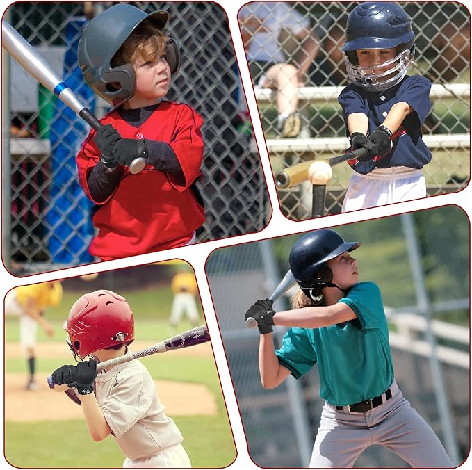 HANDLANDY Baseball Batting Gloves for Adult Youth, Grip Breathable Softball Batting Gloves Fit Men Kids Boys Girls