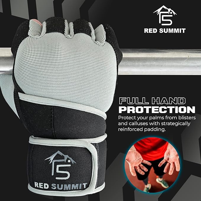 Weight Lifting Gym Gloves for Men & Women, Workout Exercise Gloves with Wrist Support & Anti-Slip Palm for Hanging, Rowing, Pullups, Bodybuilding, Powerlifting & Calisthenics
