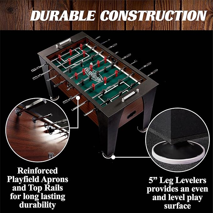 Barrington Foosball Multiple Styles Soccer Foosball Tables, Durable & Stylish Designs with Tabletop Sports Soccer Balls, Perfect for Family Game Rooms