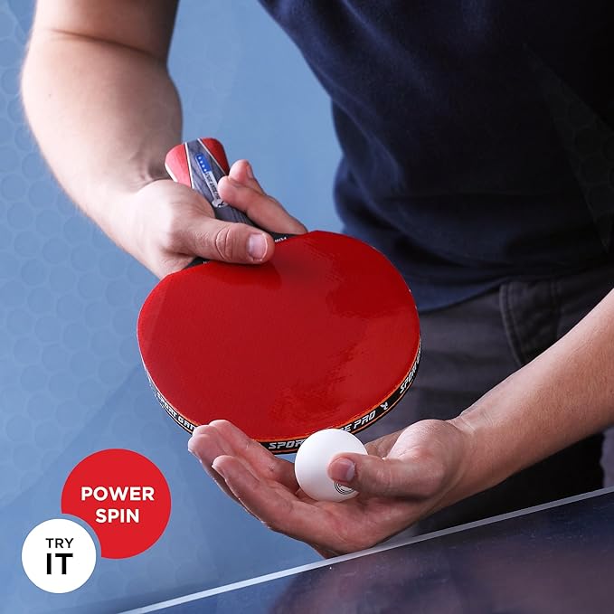 Ping Pong Paddle with Killer Spin + Case for Free - Professional Table Tennis Racket for Beginner and Advanced Players - Improve Your Ping Pong Skills with JT Ping Pong Paddle Set