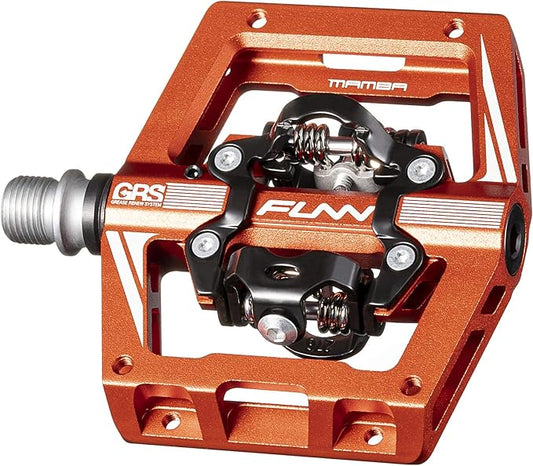 Funn Mamba S MTB Clipless Pedals, Double Sided Clip Compact Platform Mountain Bike Pedals, Compatible with SPD Cleats, 9/16-Inch CrMo Axle Bicycle Pedals for MTB/BMX/Gravel Cycling