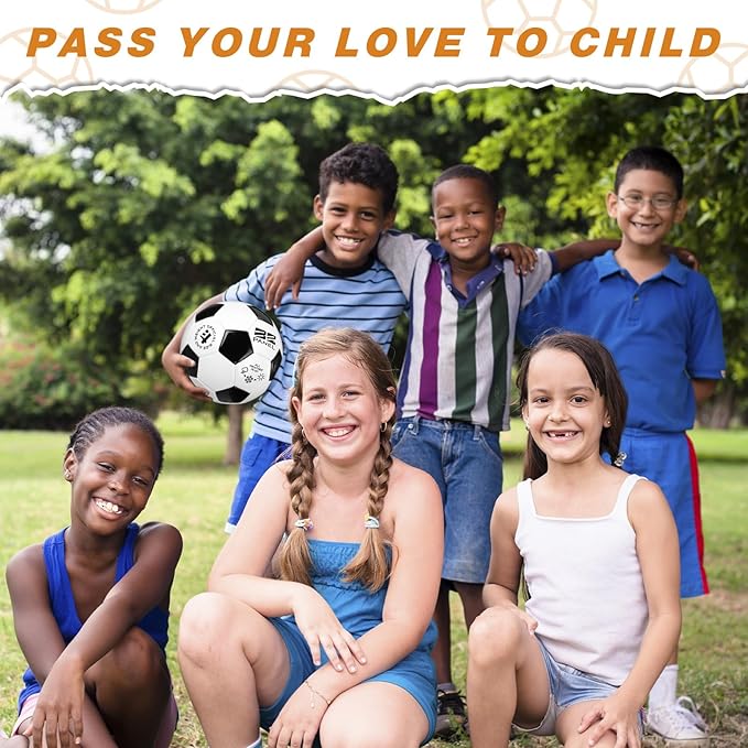 24 Pack Operation Christmas Deflated Soccer Balls with Pump Bulk Items, Machine Stitched Soccer Ball for Outdoor Indoor Training Sports, Birthday Gift Party Supplies