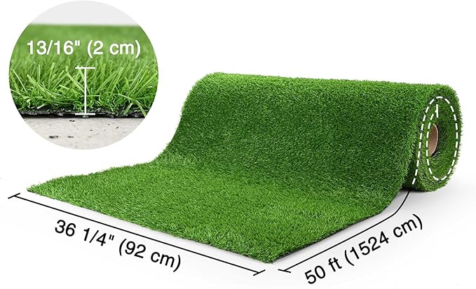 Yescom Sports Sled Strips Turf Gym Turf Flooring for Weight Sled Push Gym Equipment Outdoor Indoor Use 50'x3'(150 Sq.Ft) 0.8" H