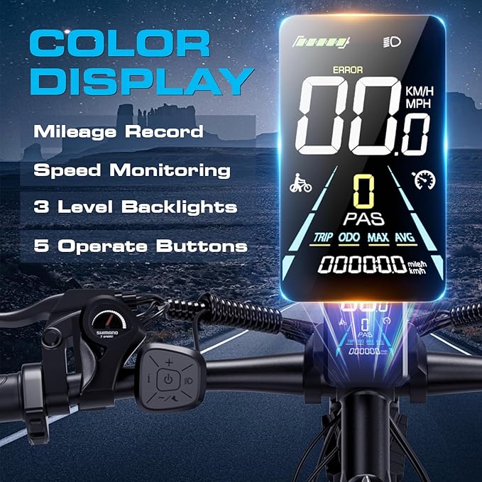 Electric Bike for Adults with Peak 1500W, 80Miles 32MPH Commuting Electric Mountain Bike, 48V 17.5Ah Removable Battery 21-Speed Disc Brakes, 29" Tires and Front Suspension