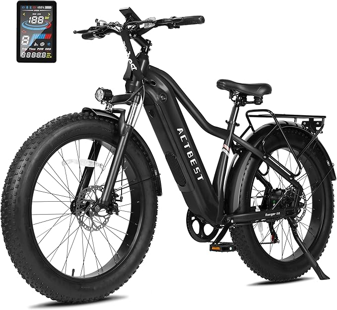 Electric Bike for Adults with Peak 1500W Brushless Motor,65Miles 28MPH Electric Mountain Bike, 624Wh Removable Built-in Battery Ebike, 26"×4 Fat Tires Ebikes for Adults,7 Speed,Front Suspension