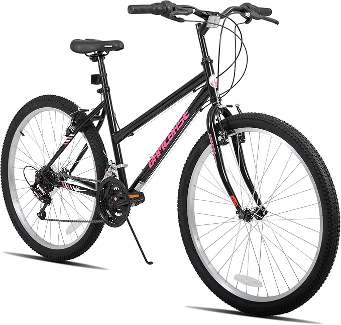 HILAND Bamcbase Womens Mountain Bike, 24 26 Inch 18 Speeds Hybrid Commuter Bicycle for Adults, Sport Hardtail Trail MTB