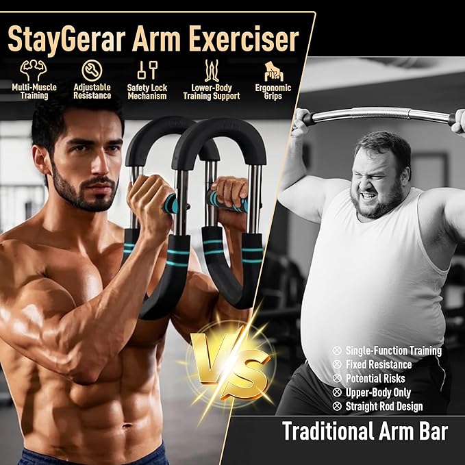 Twister Arm Trainer Pro - Adjustable Chest Workout Equipment & Arm Trainer Strengthen Chest, 2-in-1 Workout Bar