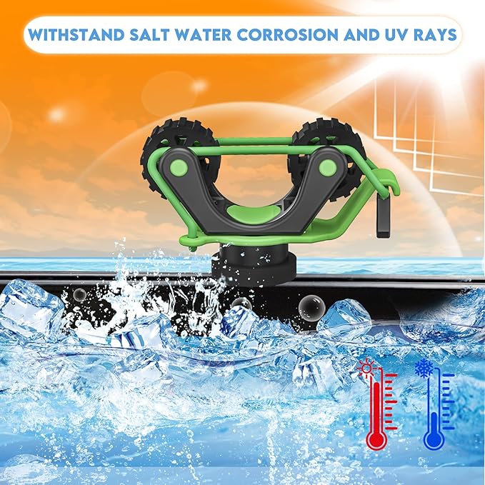 1005 2 PCS Kayak Paddle Holder with Rubber Ring Rollers Fits Various Shaft Diameters for Holding Paddle, Rod, Net and More – Improved Compatibility for Fishing Kayaks