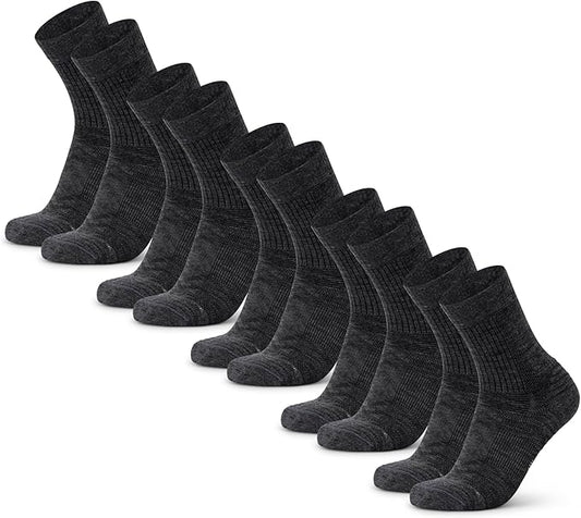 DANISH ENDURANCE Light Hiking Socks, Merino Wool Socks, Anti Blister, Sweat Wicking, Breathable, Men & Women, 3 or 5-Pack