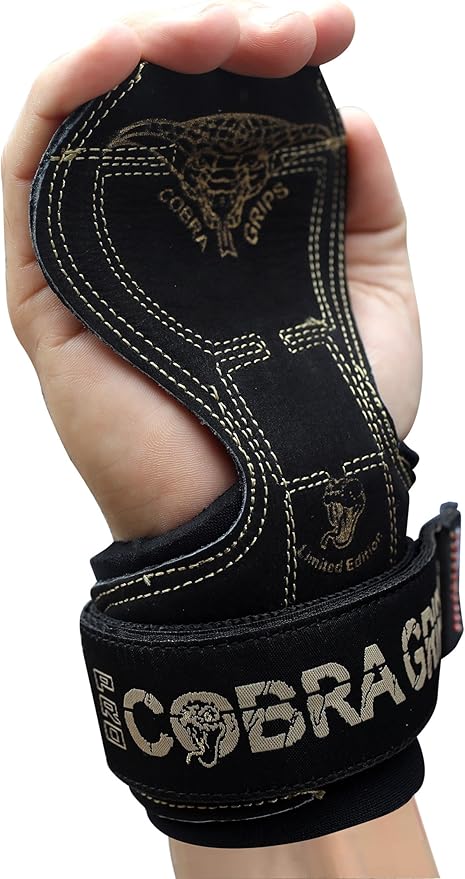Cobra Grips PRO Weight Lifting Gloves Heavy Duty Straps Alternative Power Lifting Hooks for Deadlifts Adjustable Neoprene Padded Wrist Support Bodybuilding