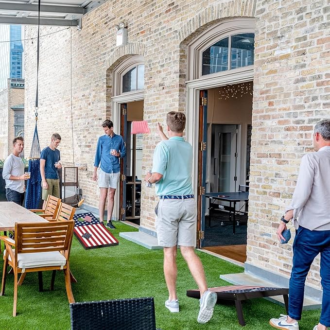 Cornhole Board Set with Carrying Bags & 8 Bean Bags Corn Hole Boards Bean Toss Game for Adults Family Outdoor Lawn Outside Backyard Games