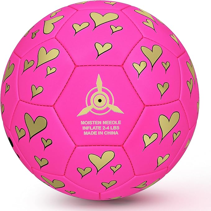 Soccer Ball Size 3, Size 4 - Kids Aged 3-5 6-8 8-12 Outdoors Sports Training Playing Ball Set with Pump Teens Girls Boys Back to School Gift