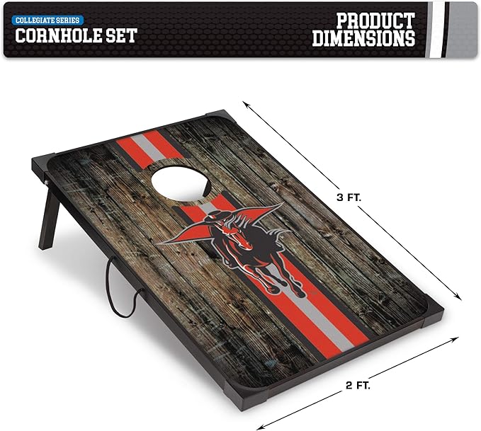 Wild Sports NCAA 2' x 3' MDF Deluxe Cornhole Set - with Corners and Aprons