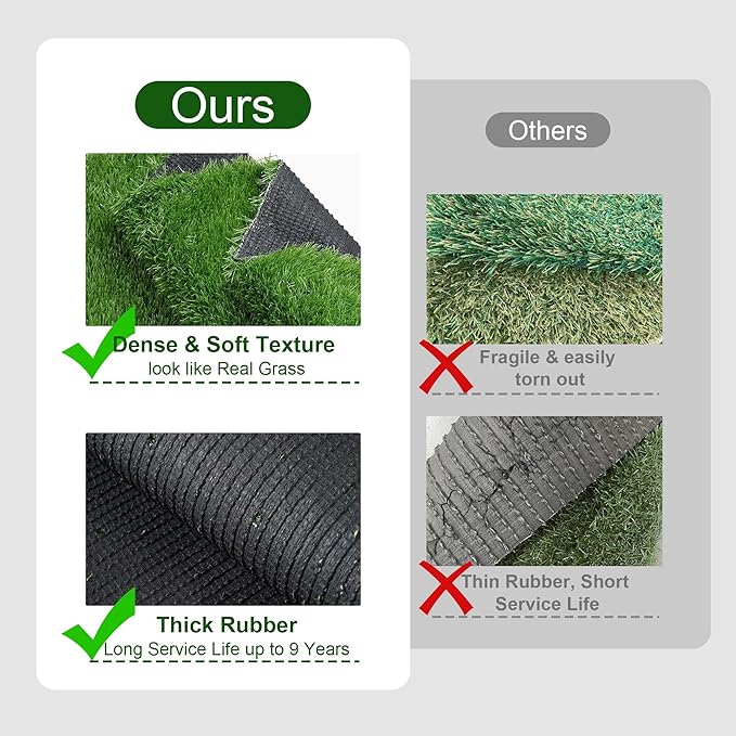 Yescom Sports Sled Strips Turf Gym Turf Flooring for Weight Sled Push Gym Equipment Outdoor Indoor Use 50'x3'x8PCS(1200 Sq.Ft) 1.38" H