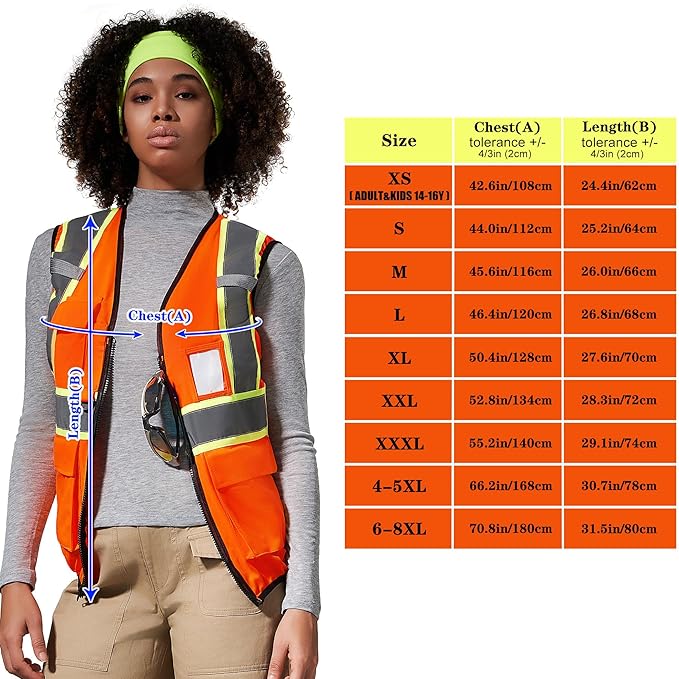 AYKRM 11 color Ladies High Vis Reflective Safety Vest for Women