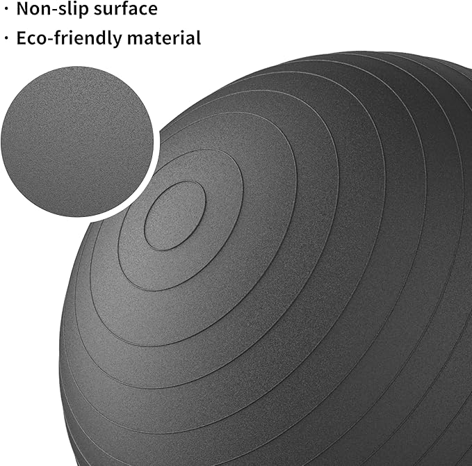 FITMIND_ Extra Thick Exercise Ball Yoga Ball 22in/26in/30in for Workout Pregnancy Stability,Anti-Burst and Slip Resistant Swiss Ball with Pump for Yoga, Pilates, Fitness,Birthing,Physical Therapy