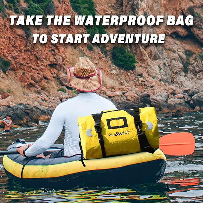 Waterproof Duffel Bag, Large Duffle Bag for Travel Heavy Duty Dry Bag with Durable Strap & Handle for Outdoor Motorcycle Boating Rafting Kayaking Paddleboarding
