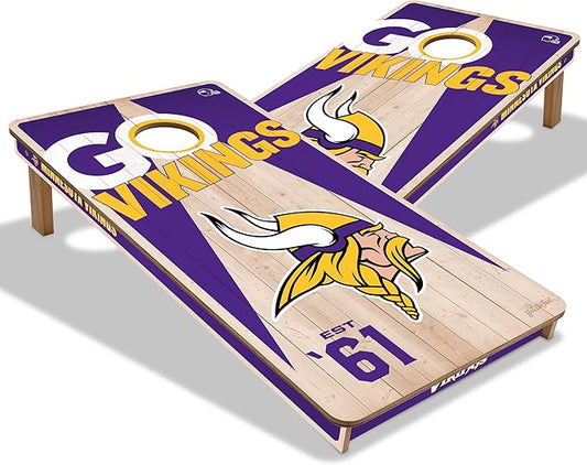 YouTheFan NFL 2’ x 4’ Professional Wood Cornhole Game