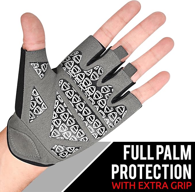 AYRO Breathable Weight Lifting Gym Workout Gloves with Extra Grip for Men & Women, Exercise Gloves with Full Palm Protection, Removal with Durable Closure, for Weightlifting