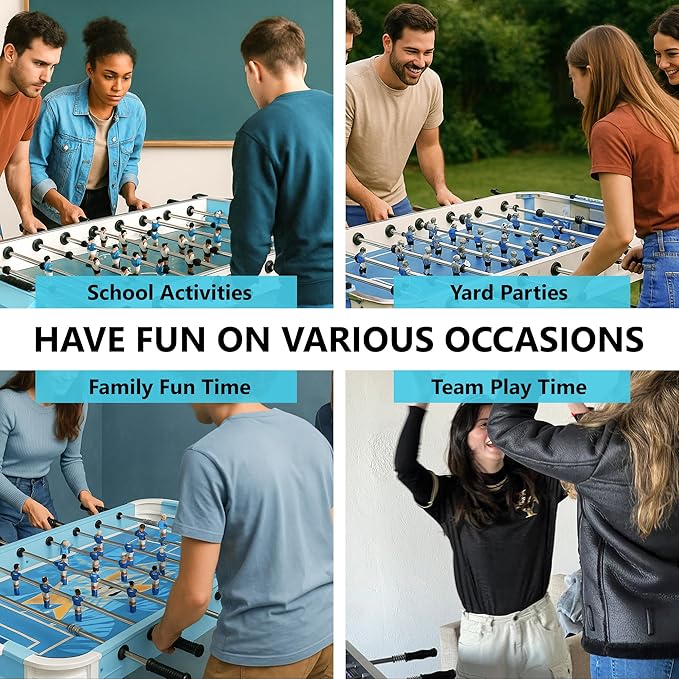 Outdoor Foosball Table Adult Size - Game Tables for Adults with Balls & Players - Soccer Table Game for Indoor Use - Weatherproof Perfect for Tournaments