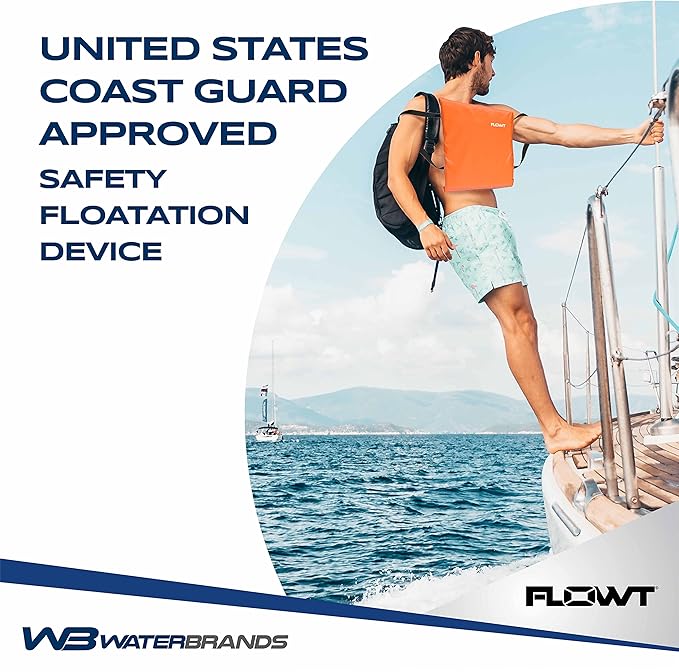 Flowt Boat Seat Cushion and Throw Cushion for Boat Safety – USCG Approved Type IV, Life Cushion for Boat, Durable, Comfortable Boat Seat Cushions for Kayaks, Paddle Board, Canoe and Boating - Orange