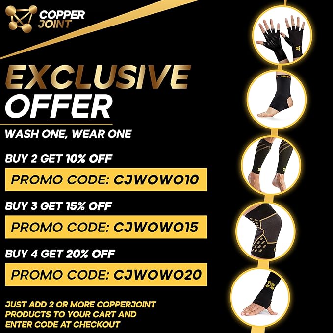 CopperJoint Pull On Knee Brace Women & Men Workout - Copper Infused Knee Sleeves for Men, Elastic Compression Knees Support Braces for Fitness, Volleyball, Basketball, Running, Sports