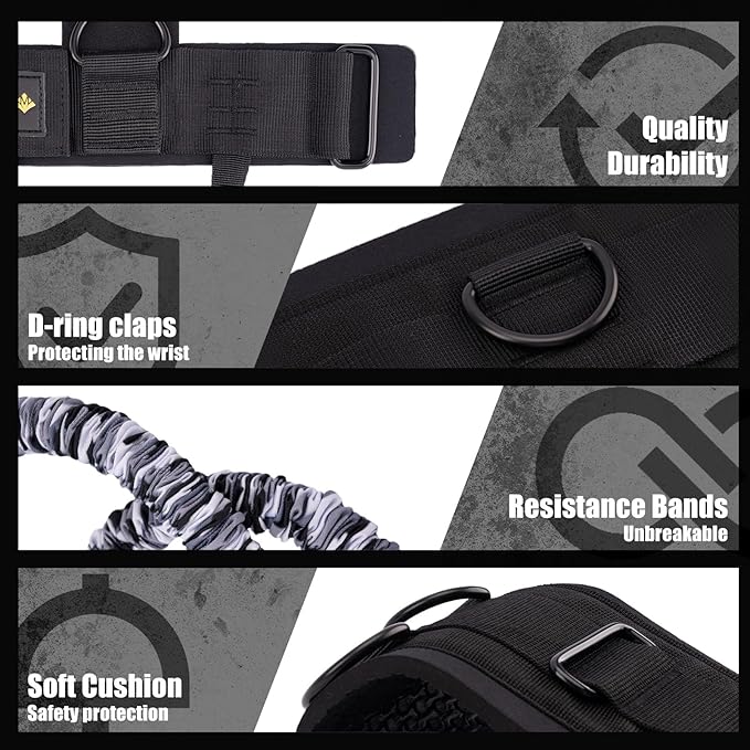 MANUEKLEAR Shadow Boxing Resistance Bands for MMA and Martial Arts, Three Resistance Levels of Full Body Resistance Bands for Boxing Fitness to Enhance Speed and Power