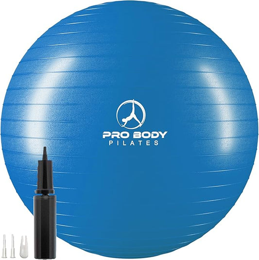 ProBody Pilates Exercise Ball - Multiple Sizes Gym Grade Balance Ball for Fitness, Yoga, Workout, Pregnancy & Physical Therapy
