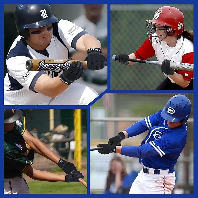 HLDD HANDLANDY Batting Gloves – Durable Grip, Breathable Baseball Softball Gloves for Adults Youth Kids – Gift for Players