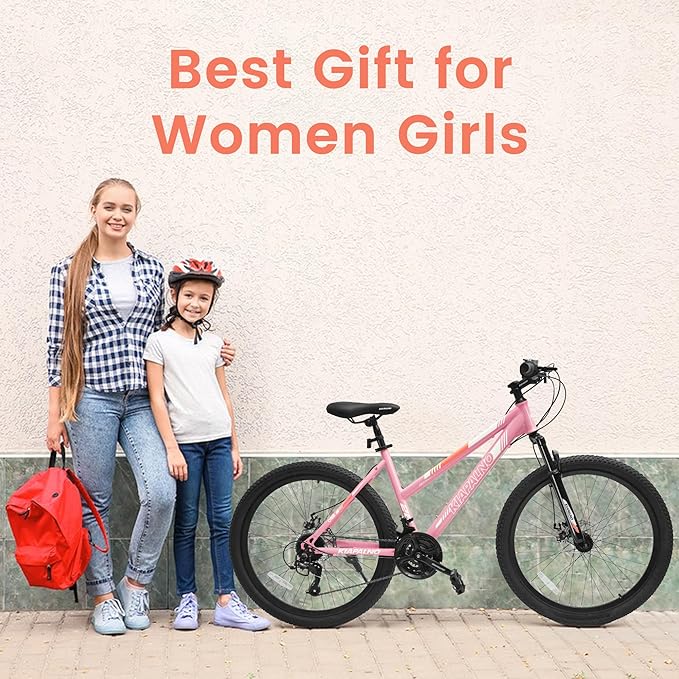 24/26/27.5 Inch Wheels Mountain Bike Shimano 21 Speeds with Mechanical Disc Brakes Aluminum/High-Carbon Steel Frame Suspension MTB Bikes Mountain Bicycle for Adult & Teenagers