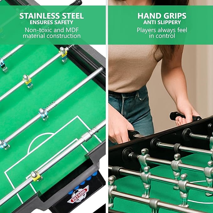 Outdoor Foosball Table Adult Size - Game Tables for Adults with Balls & Players - Soccer Table Game for Indoor Use - Weatherproof Perfect for Tournaments