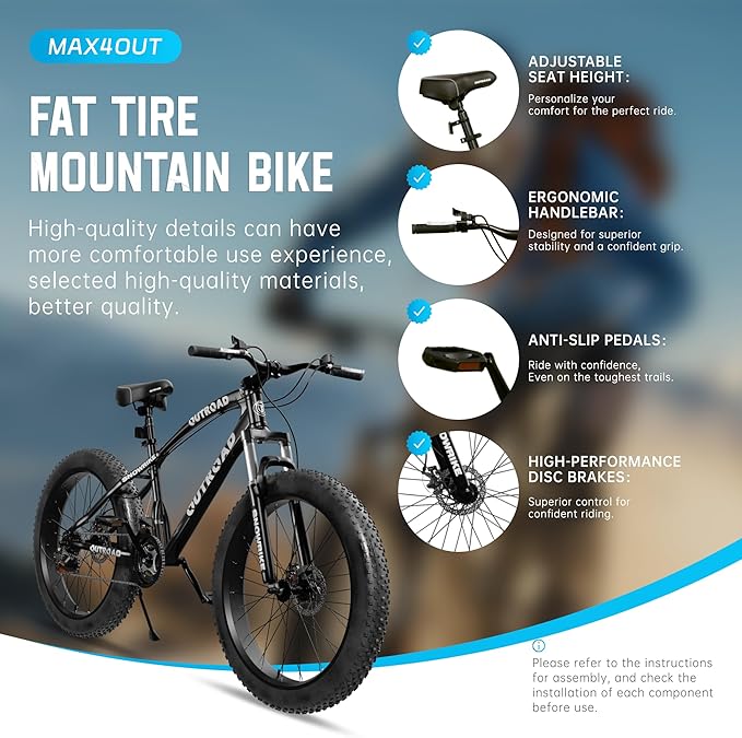 26 inch Mountain Bike with 7/21 Speeds Lightweight Cycling Bicycles, Dual Disc/V Brake,Metal Frame Bicycle for Men and Women, Adult Racing Bike, Road Bike(Blue/Grey/Black)