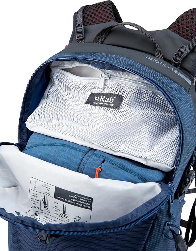 Rab Protium Lightweight Backpack - Comfortable Daypack for Hiking & Trekking - Tempest Blue - 20-Liter (Back Length - Medium/Large)