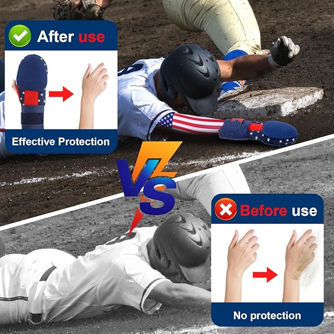 Sliding Mitt Gloves with Arm Sleeves Adjustable Baseball Sliding Mitt Youth Adult Protective Shield for Softball