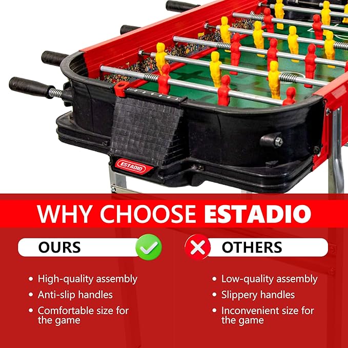 Outdoor Foosball Table Adult Size - Game Tables for Adults with Balls & Players - Soccer Table Game for Indoor Use - Weatherproof Perfect for Tournaments