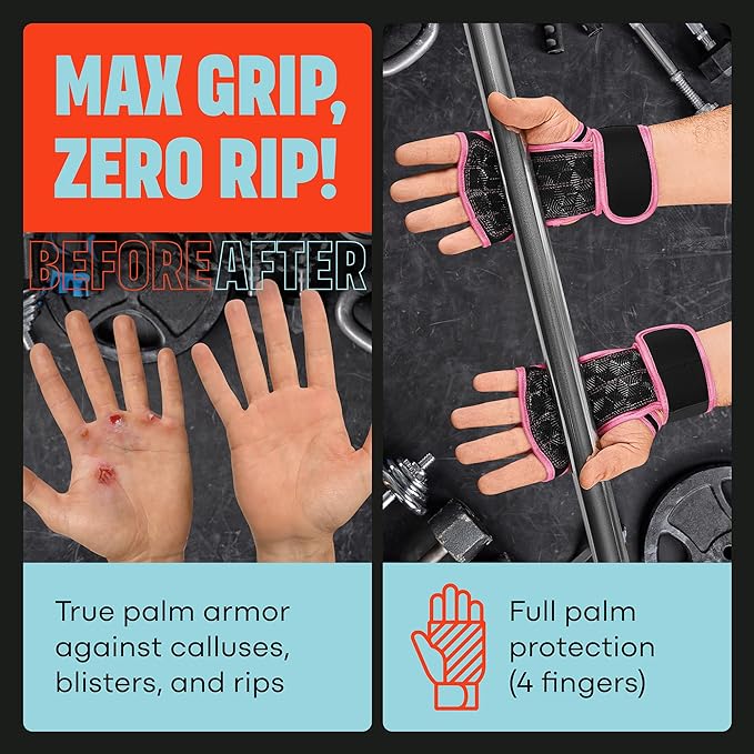 Mava Sports Weight Lifting Gloves with Wrist Support, Work Out Gloves, Gym Gloves - Great for Cross Training, Pull Ups, Calisthenics and Gym, Workout Gloves for Men & Women