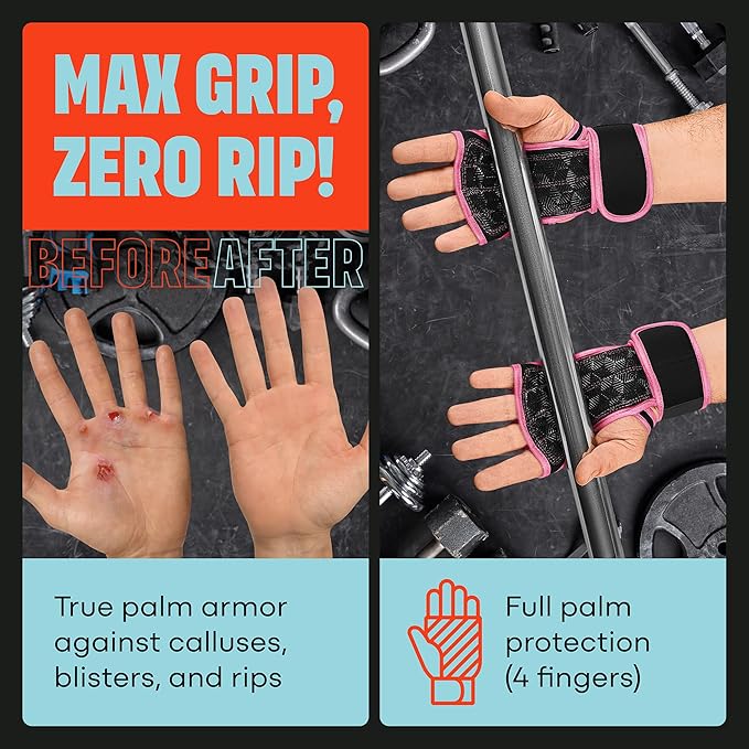 Mava Sports Weight Lifting Gloves with Wrist Support, Work Out Gloves, Gym Gloves - Great for Cross Training, Pull Ups, Calisthenics and Gym, Workout Gloves for Men & Women