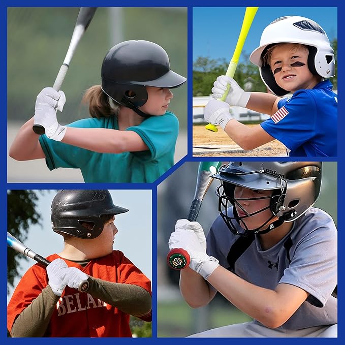 HLDD HANDLANDY Batting Gloves – Durable Grip, Breathable Baseball Softball Gloves for Adults Youth Kids – Gift for Players