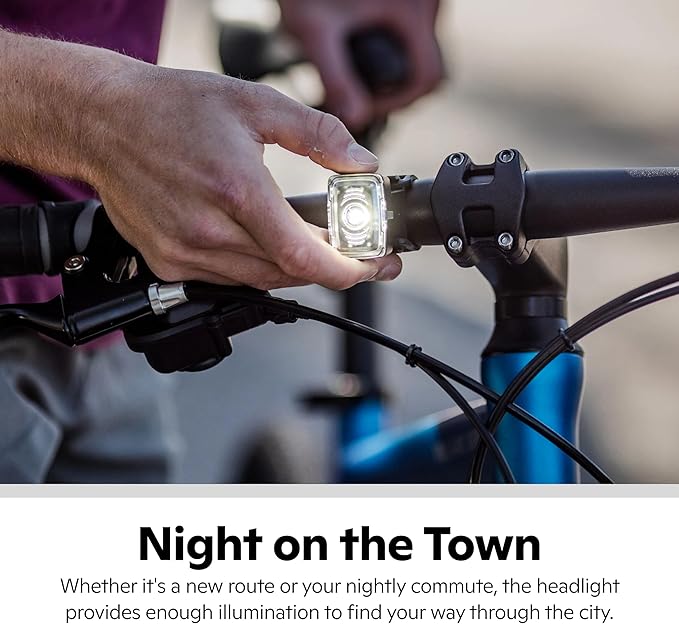 Schwinn Quick Wrap Bike Light Set, LED, 40 or 11 Lumen, Easy to Attach Headlight and Taillight, Tool-Free Install, Battery Operated, for City and Road Riding