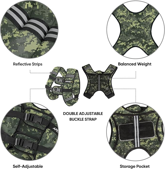 APEXUP Weighted Vest Men Women, Weight Vest for Women Workout Equipment for Strength Training Running