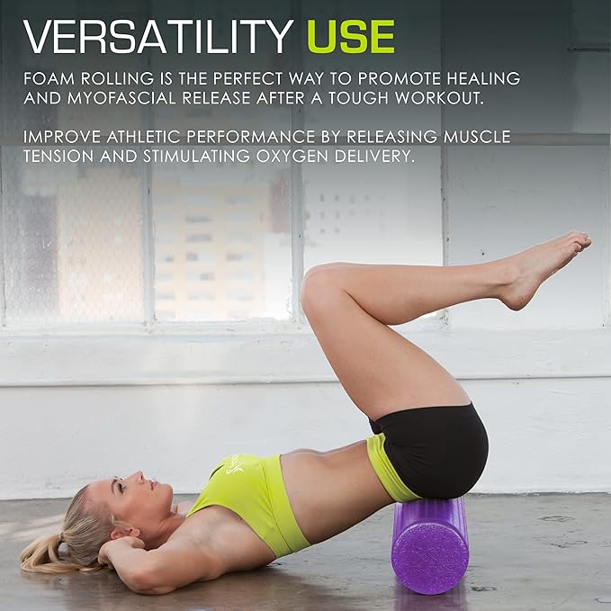 ProsourceFit High Density Foam Rollers 36 - inches Long,Firm Full Body Athletic Massage Tool for Back Stretching, Yoga, Pilates, Post Workout Muscle Recuperation