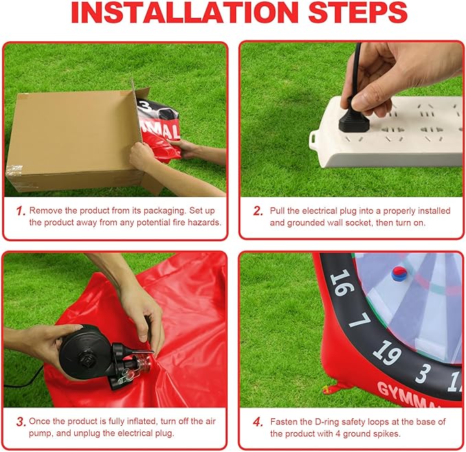 Giant Dart Board Inflatable with Pump, Outdoor and Indoor Soccer Sport Kick Dartboard for Kids and Adults, Waterproof Darts Board Yard Game with 20 Golf Balls, 4 Sticky Balls, 2 Soccers