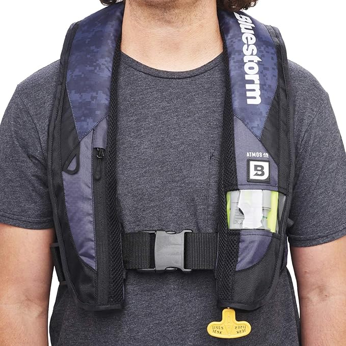 BLUESTORM Atmos 40 Automatic/Manual Inflatable PFD Life Jacket for Adults | US Coast Guard (USCG) Approved Life Vest