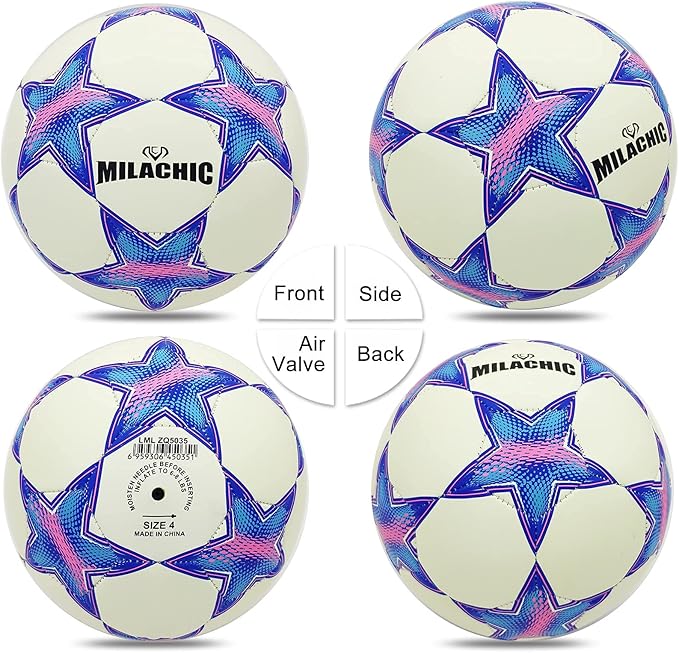 Soccer Ball, Glow in The Dark Soccer Ball Size 3/4/ 5 with Pump, Glowing Luminious Soccer Balls Gifts for Teens, Youth, Men, Women Indoor-Outdoor Soccer Training